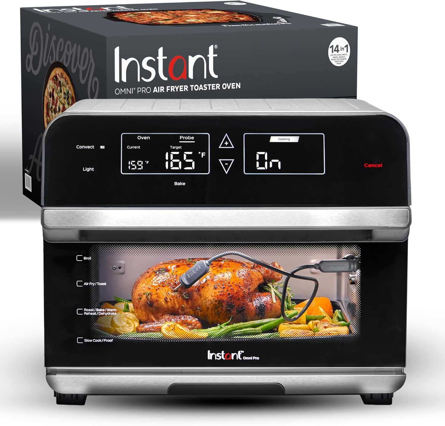 Instant Pot Omni Plus 19QT/18L Toaster Oven Air Fryer, 10-in-1 Functions, Fits 12" Pizza, Crisp, Broil, Bake, Roast, Toast, Warm, Convection, 100+ In-App Recipes, from the Makers of Instant Pot, Black wourant