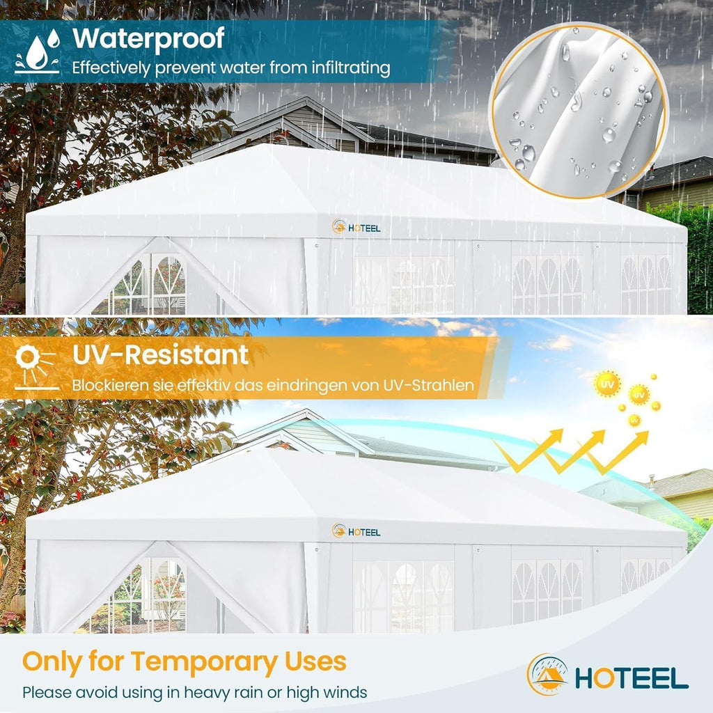 HOTEEL 10x30 Party Tent with 8 Removable Sidewalls for Parties, Weddings, BBQ wourant