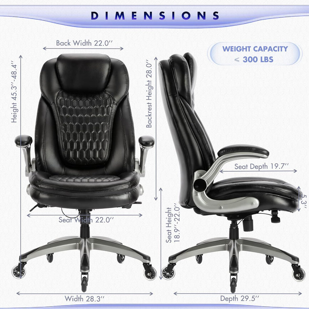 Executive Office Chair Computer Desk Chair Swivel Home Office Chair Upgraded Casters wourant