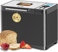 KBS 2LB Bread Maker, 19-in-1 Automatic Stainless Steel Bread Maker with Ceramic Pot, 650W Bread Maker, 3 Loaf Sizes wourant