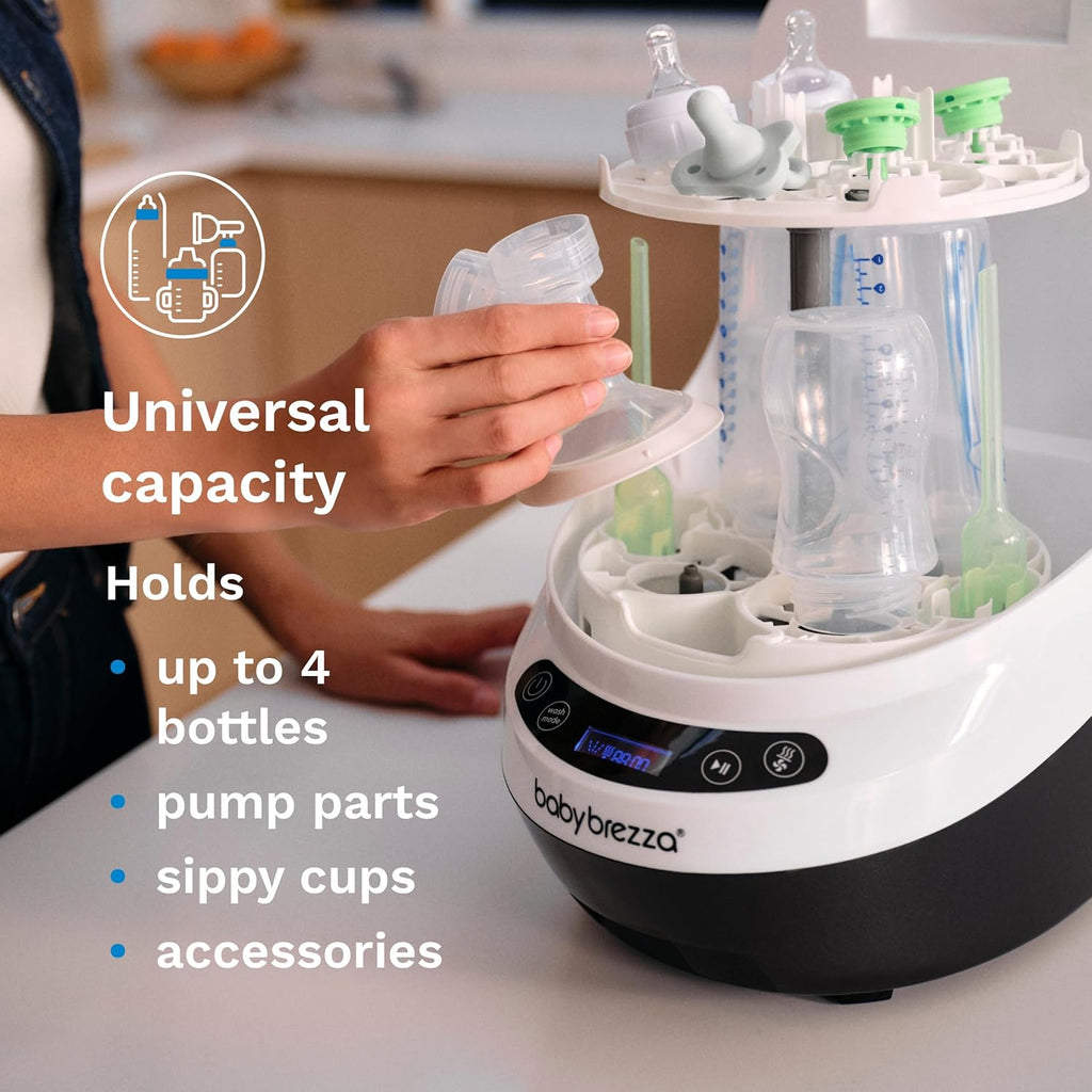 Bottle Washer Pro - Baby Bottle Washer, Sterilizer + Dryer - All in One Machine Cleans Bottles, Pump Parts, & Sippy Cups wourant