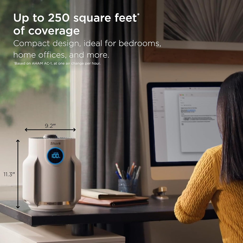 Air Purifier Compact Pro with Long-lasting HEPA Exceeding Filtration, For Pet Dander, Dust, Smoke, Allergens, Up to 250 sq. ft. wourant