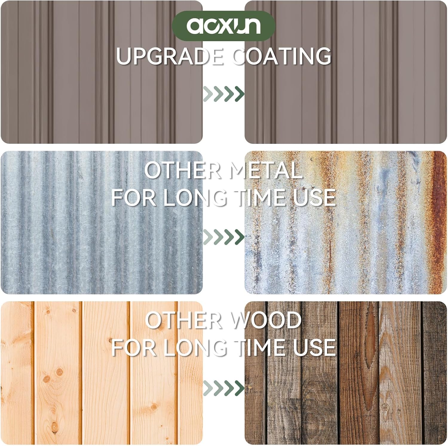 Aoxun 12x10 FT Shed Metal Outdoor Waterproof Storage Shed Steel Utility Garden Tool Shed with Door & Lock Outdoor Storage for Garden Patio Lawn Poolside, Brown wourant