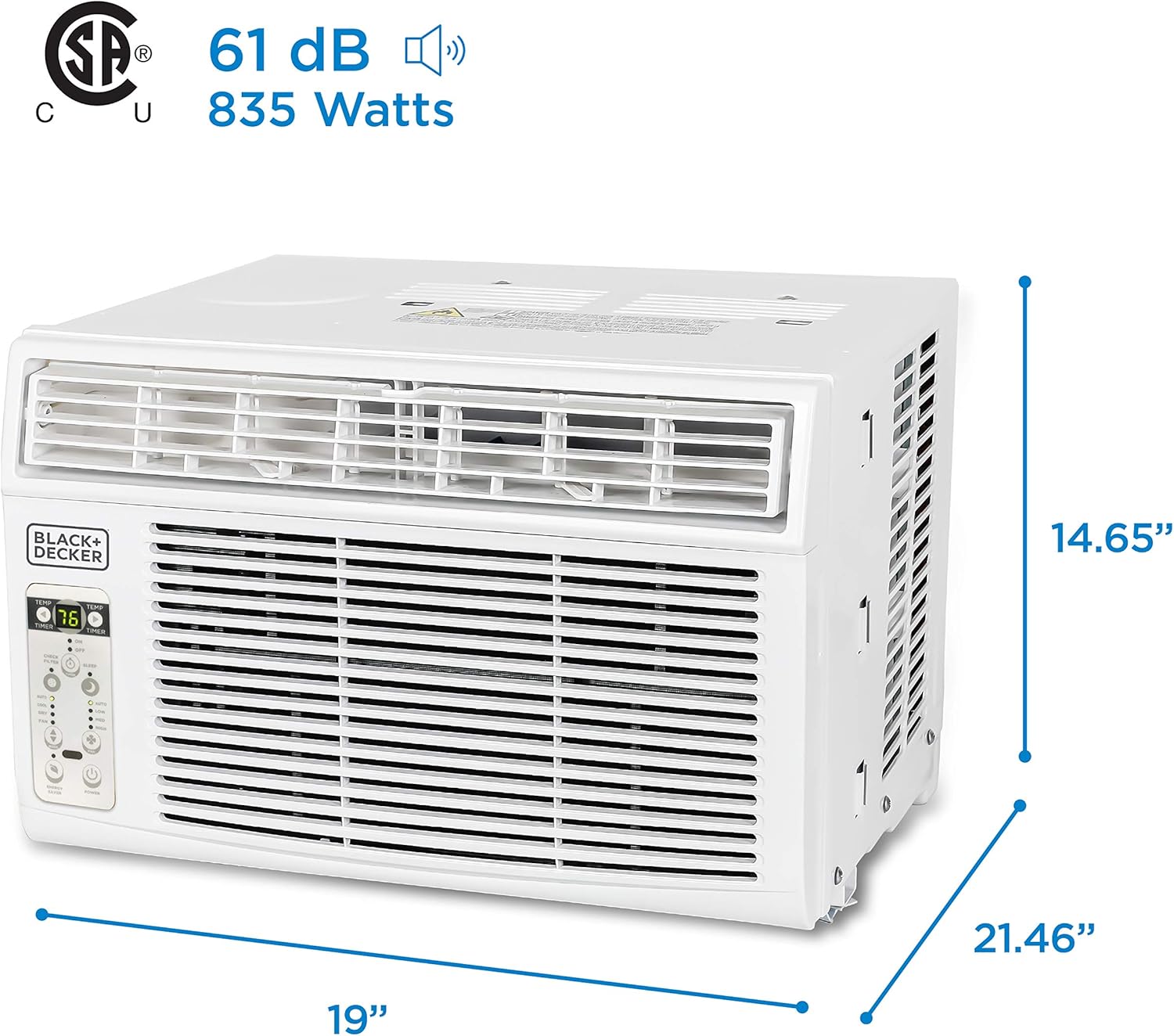 BLACK+DECKER Window Air Conditioner 5000 BTU, Cools Up to 150 Square Feet, AC Unit with Mechanical Controls, Manual Fan Only and Cool Settings, BD05MWT6, White wourant