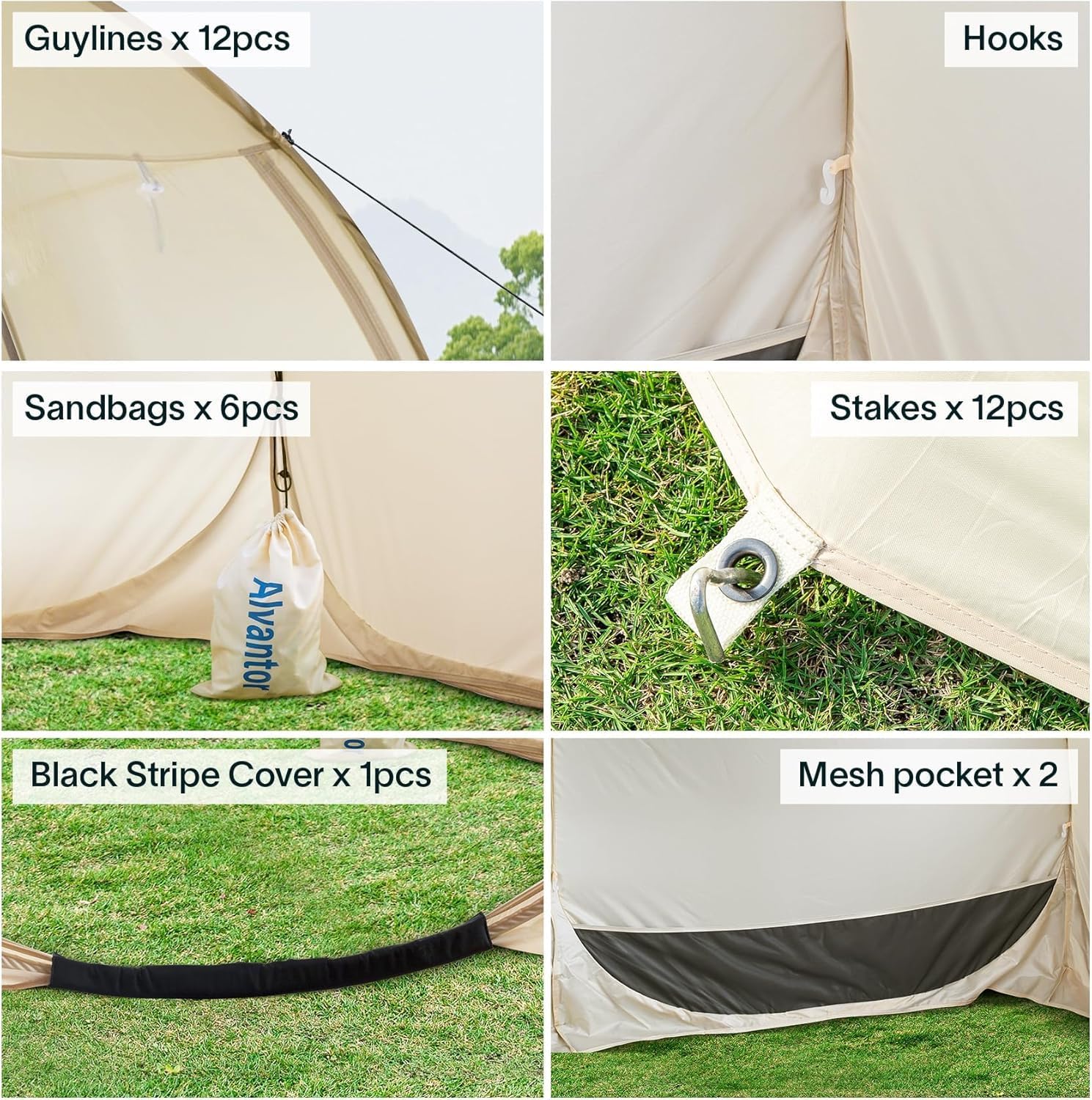 Screen gazebo, sleeps 6-10-15 people Igloo-style canopy tent with mosquito net on the sides Perfect for garden, patio, backyard wourant