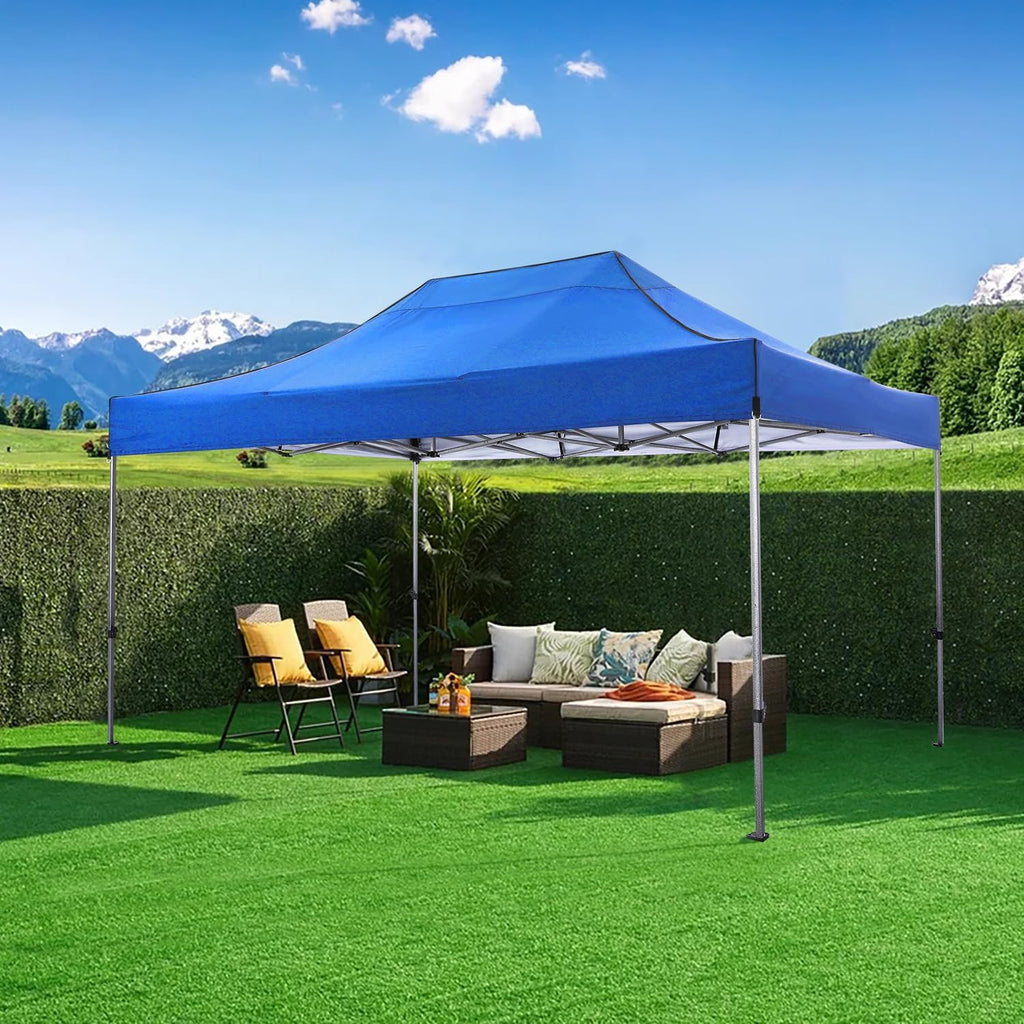 COBIZI 10x20 Heavy Duty Pop up Canopy Tent with 6 sidewalls Easy Up Commercial Outdoor Canopy Wedding Party Tents for Parties All Season Wind & Waterproof Gazebo with Roller Bag,Black(Frame Thickened) wourant