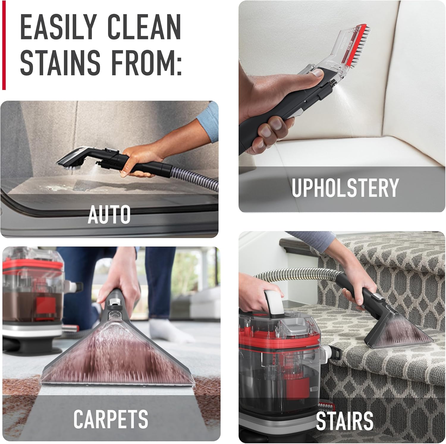 Hoover CleanSlate Plus Portable Carpet & Upholstery Spot Cleaner with Powerful Suction and Multiple Tools wourant