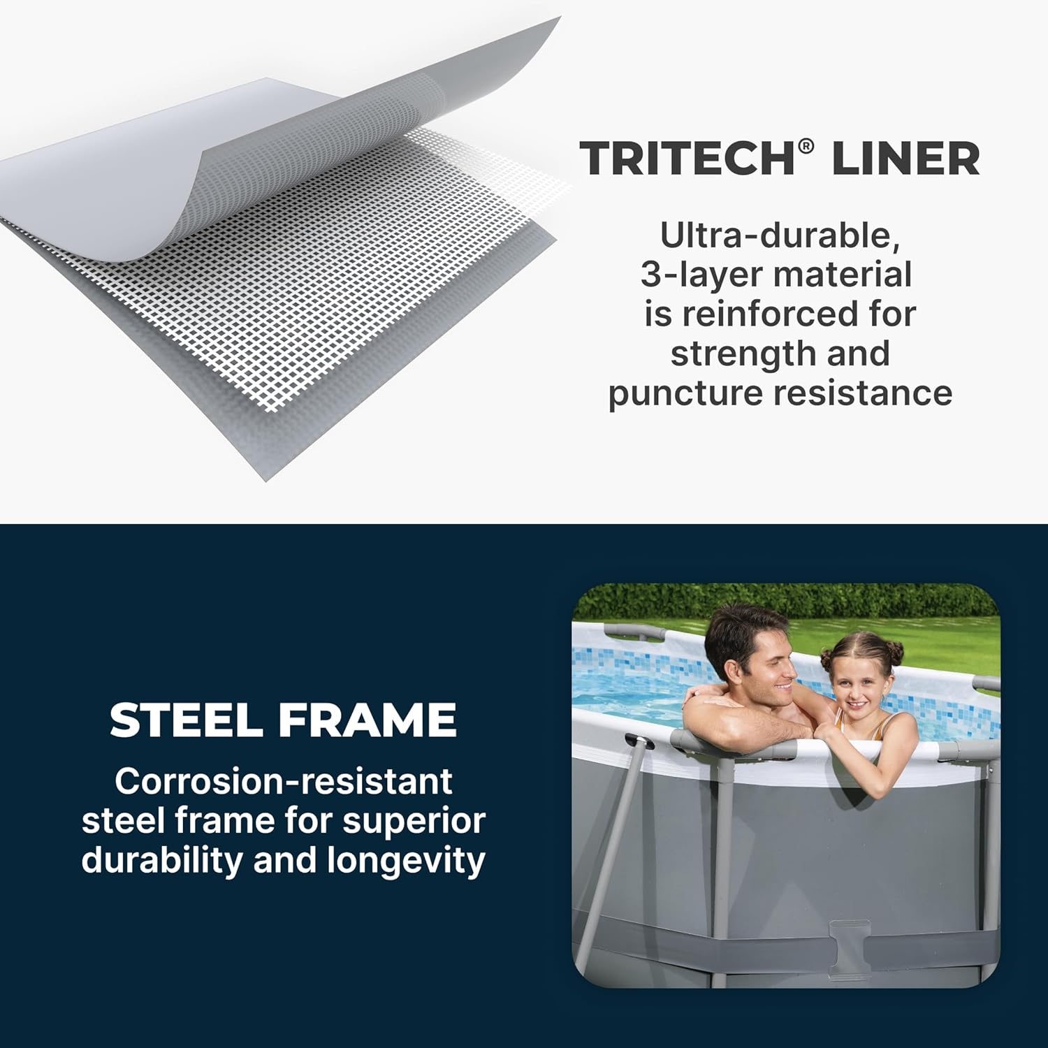 Power Steel 14' x 8'2" x 39.5" Oval Above Ground Pool Set | Includes 530gal Filter Pump, Ladder, ChemConnect Dispener wourant