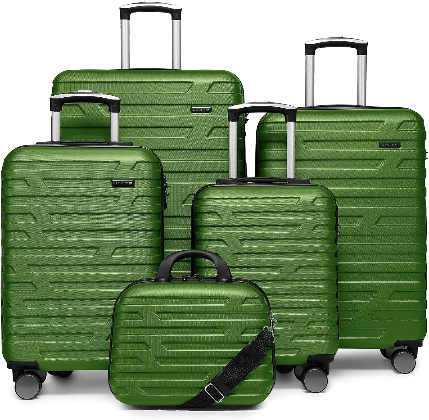 Luggage 6-piece hardshell expandable suitcase lightweight travel carry-on luggage set wourant