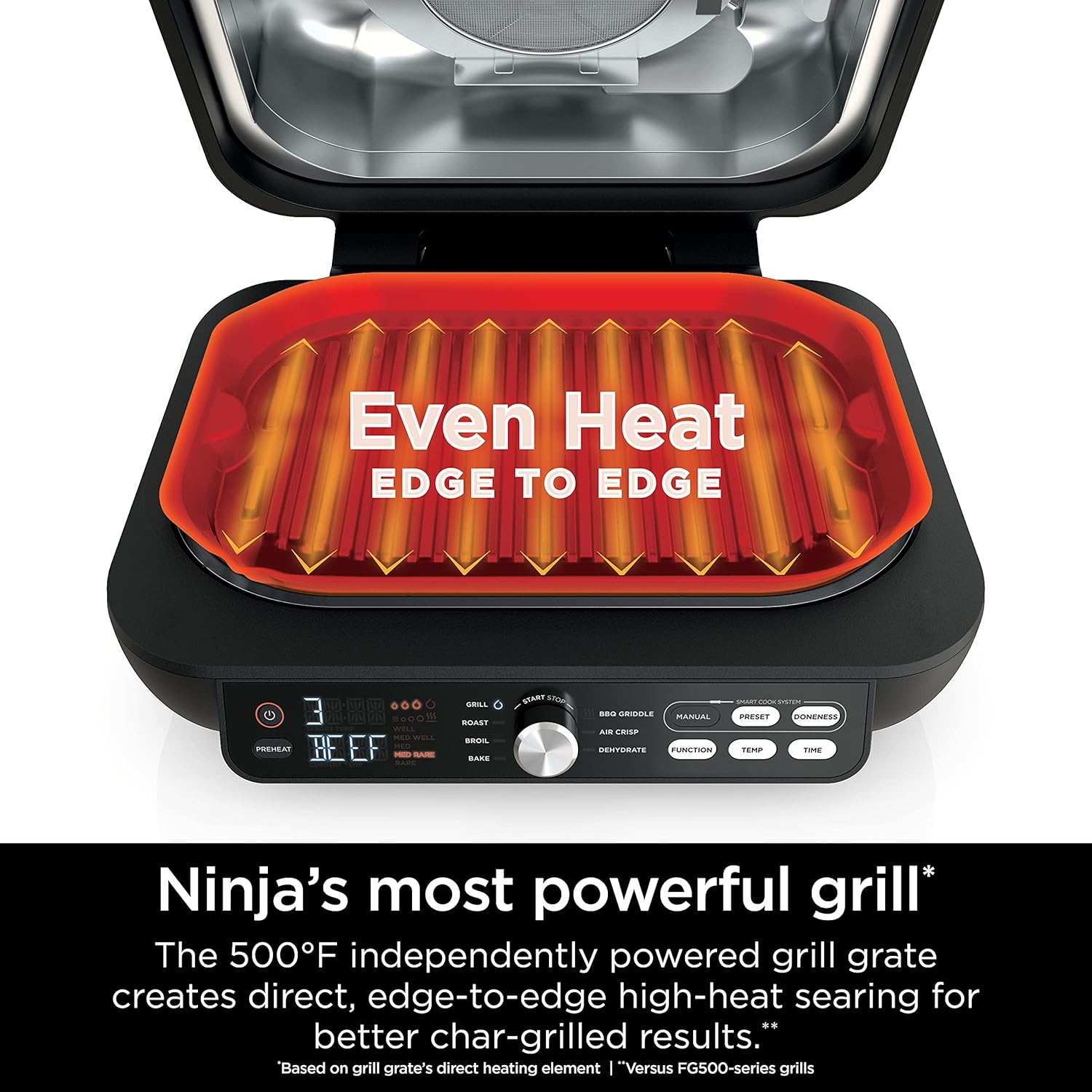 Ninja Foodi Smart XL 6-in-1 Indoor Grill with Air Fry, Bake, Roast, Broil, and Dehydrate, Smart Thermometer wourant