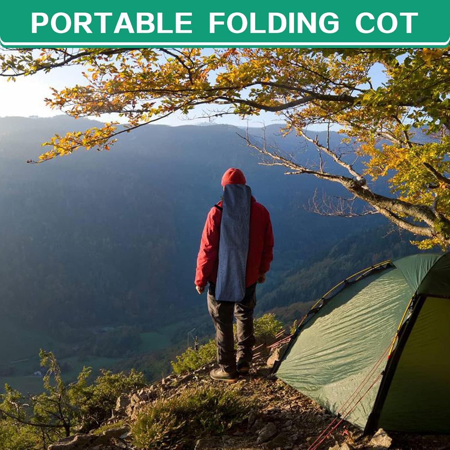 2 Pack Camping Cot with Mattress Comfortable Cot Bed Folding Cot Heavy Duty Cots for Sleeping with Carry Bag for Adults Kids Guest Bed Outdoor Indoor Home wourant