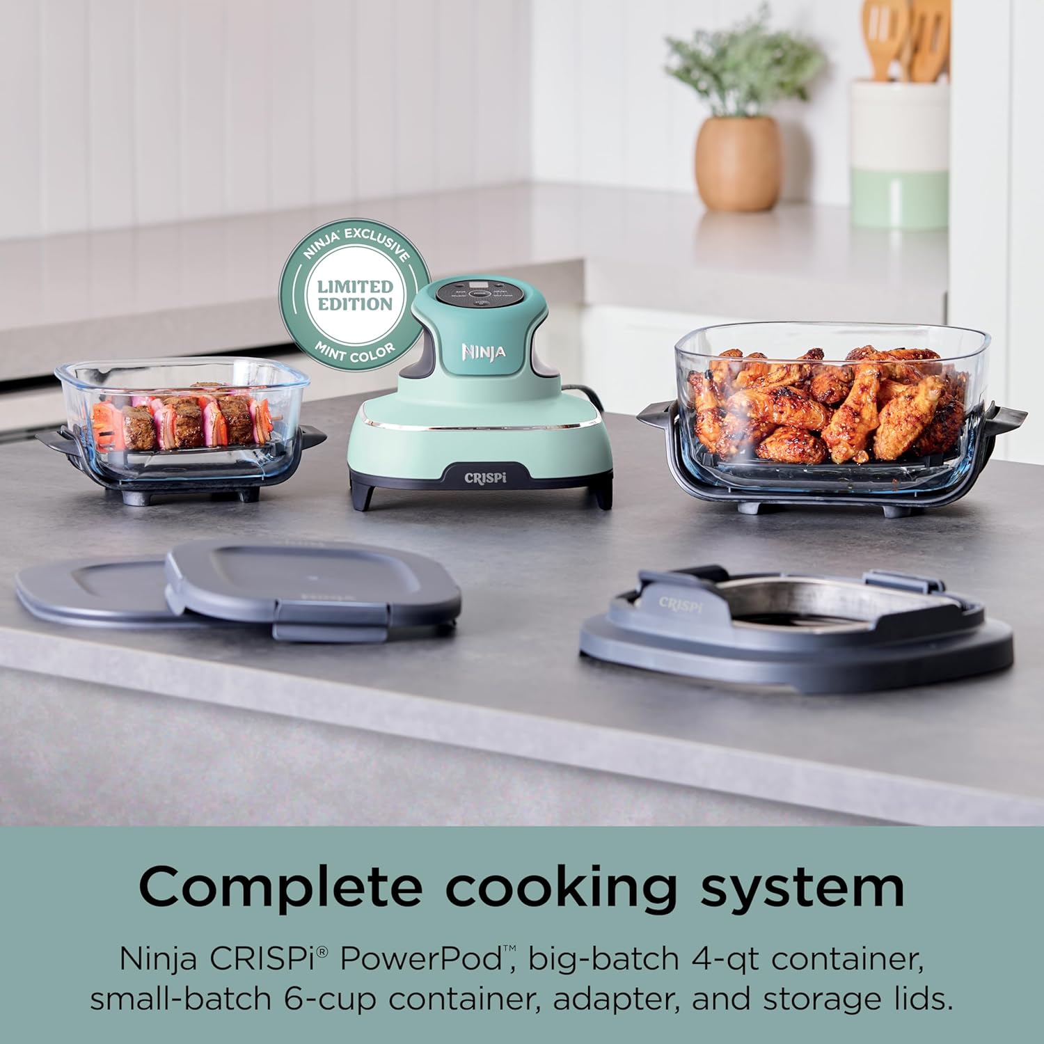 Ninja Crispi 4-in-1 Portable Glass Air Fryer Cooking System wourant