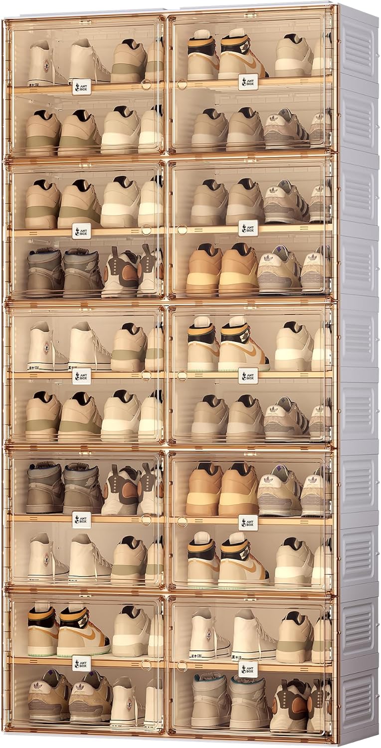ANTBOX Portable Shoe Rack Organizer for Closet Entryway, Stackable Sneaker Storage wourant
