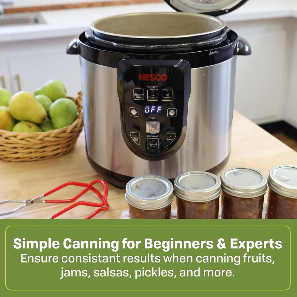Nesco NPC-9 Smart Electric Pressure Cooker and Canner, Stainless Steel, 9.5 Qt wourant