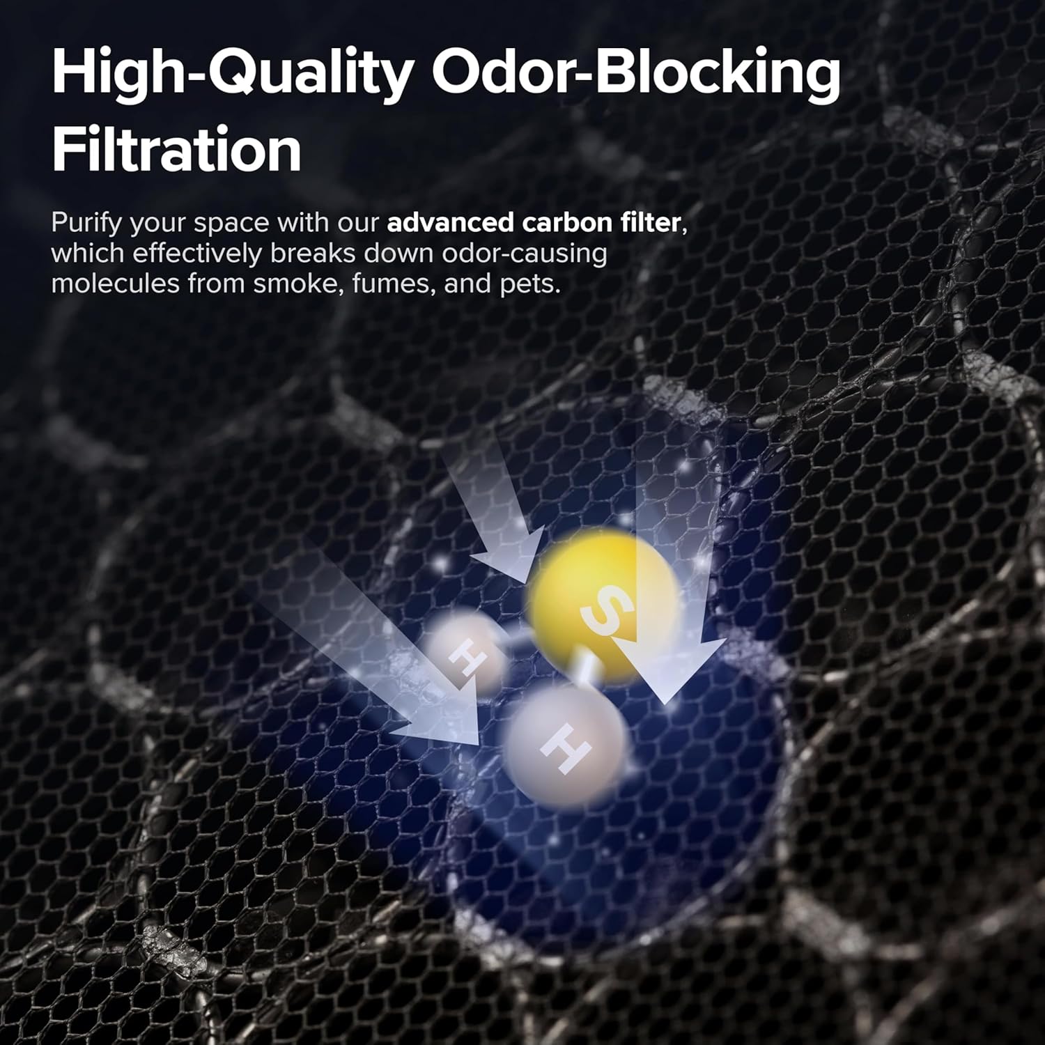 Large-room air purifier for home use with air quality monitor, washable pre-filter, and pet-friendly wourant