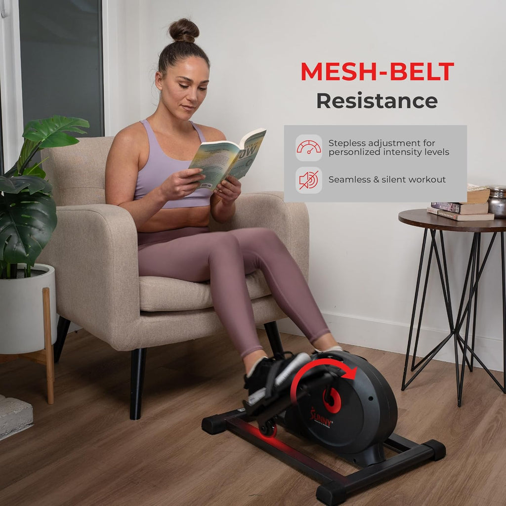 Sunny Health & Fitness Smart Mini Elliptical Trainer Indoor Under-Desk Pedal Exerciser for Seniors wourant