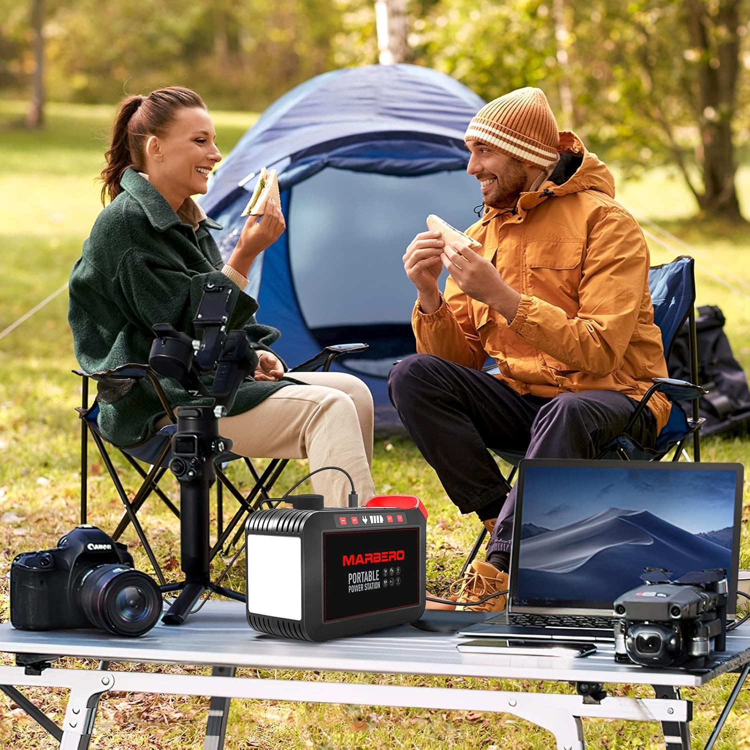 Portable Power Station 88Wh Camping Lithium Battery Solar Generator Fast Charging with AC Outlet 120W Peak Power Bank wourant