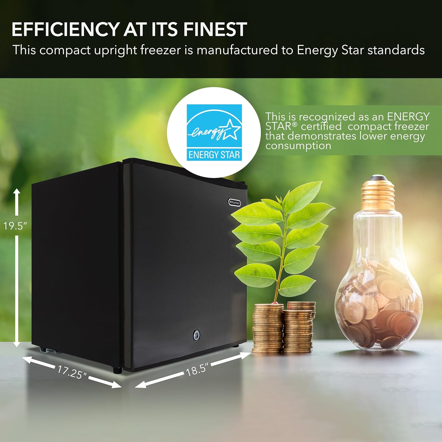 Whynter CUF-112SS Mini, Energy Star Rated Small Upright Freezer with Lock, Stainless Steel -1.1 Cubic Feet wourant