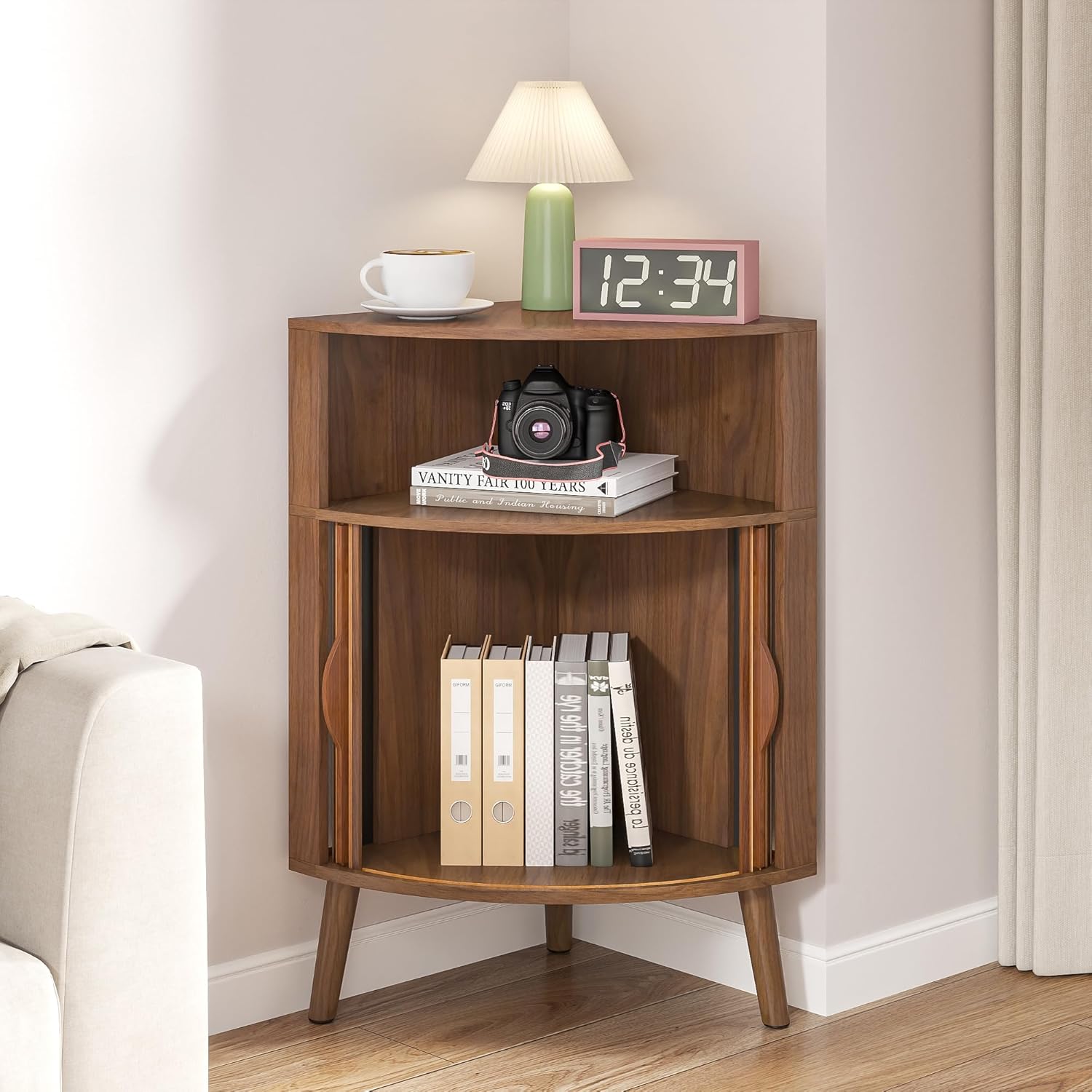 Corner Cabinet, 66.73'' Tall Modern Corner Bathroom Storage Cabinet wourant