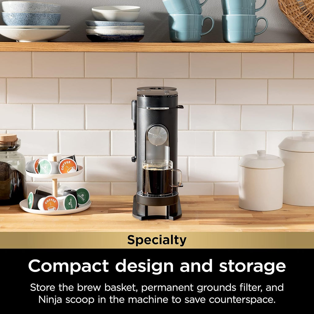 Ninja | Coffee Maker | Single Serve |Brew with Coffee Pods & Grounds| Compatible with K-Cup Coffee Pods | 4 Brew Styles, up to 24oz Cup Sizes & 56oz Removable Reservoir | Black | PB051 wourant