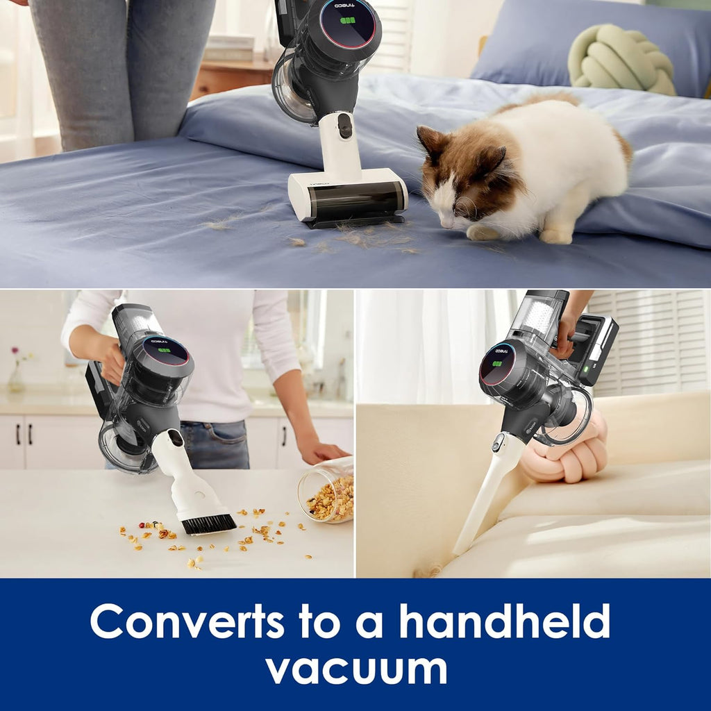 Cordless vacuum cleaner, smart stick handheld vacuum cleaner, strong suction, light weight, cordless handheld vacuum cleaner deep cleans hair, hard floors, carpets, cars wourant