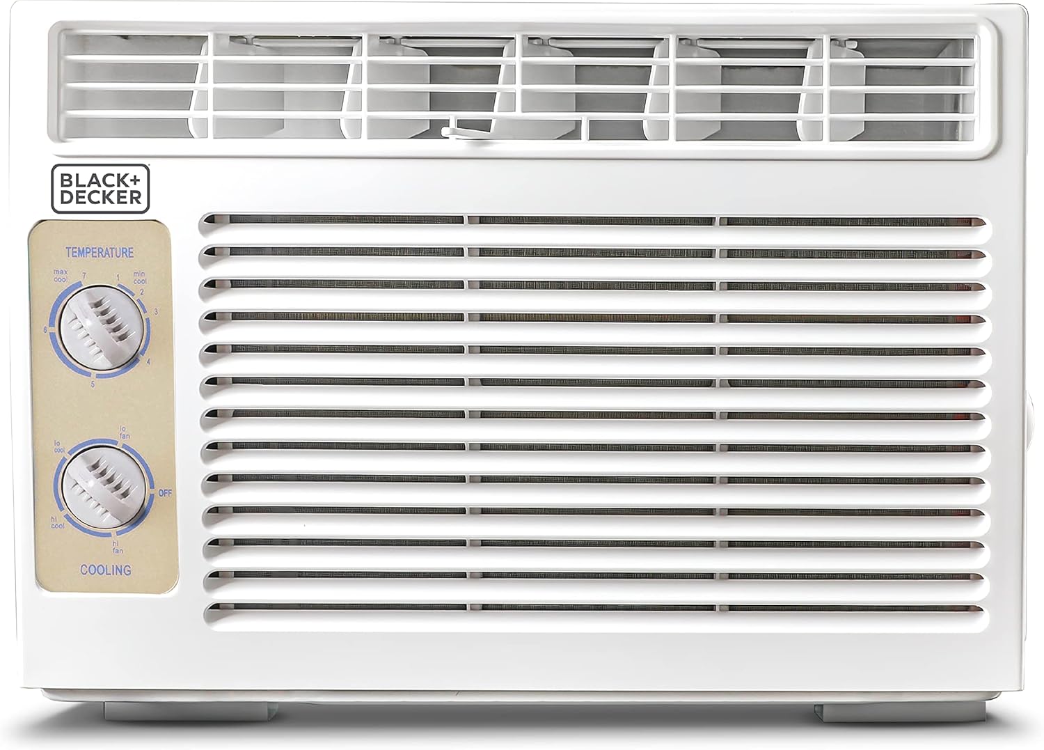 BLACK+DECKER Window Air Conditioner 5000 BTU, Cools Up to 150 Square Feet, AC Unit with Mechanical Controls, Manual Fan Only and Cool Settings, BD05MWT6, White wourant