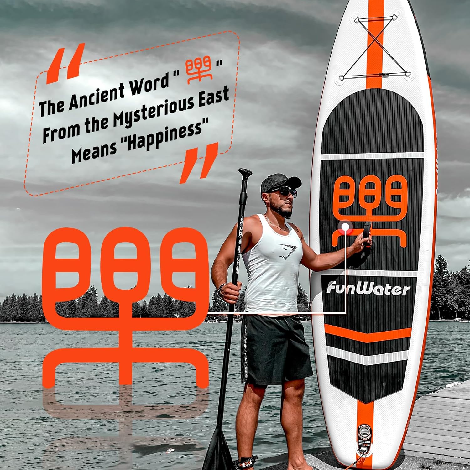 FunWater Inflatable Stand Up Paddle Board with Premium SUP Paddle Accessories, Non-Slip EVA Deck, 11'/10'6' Paddle wourant