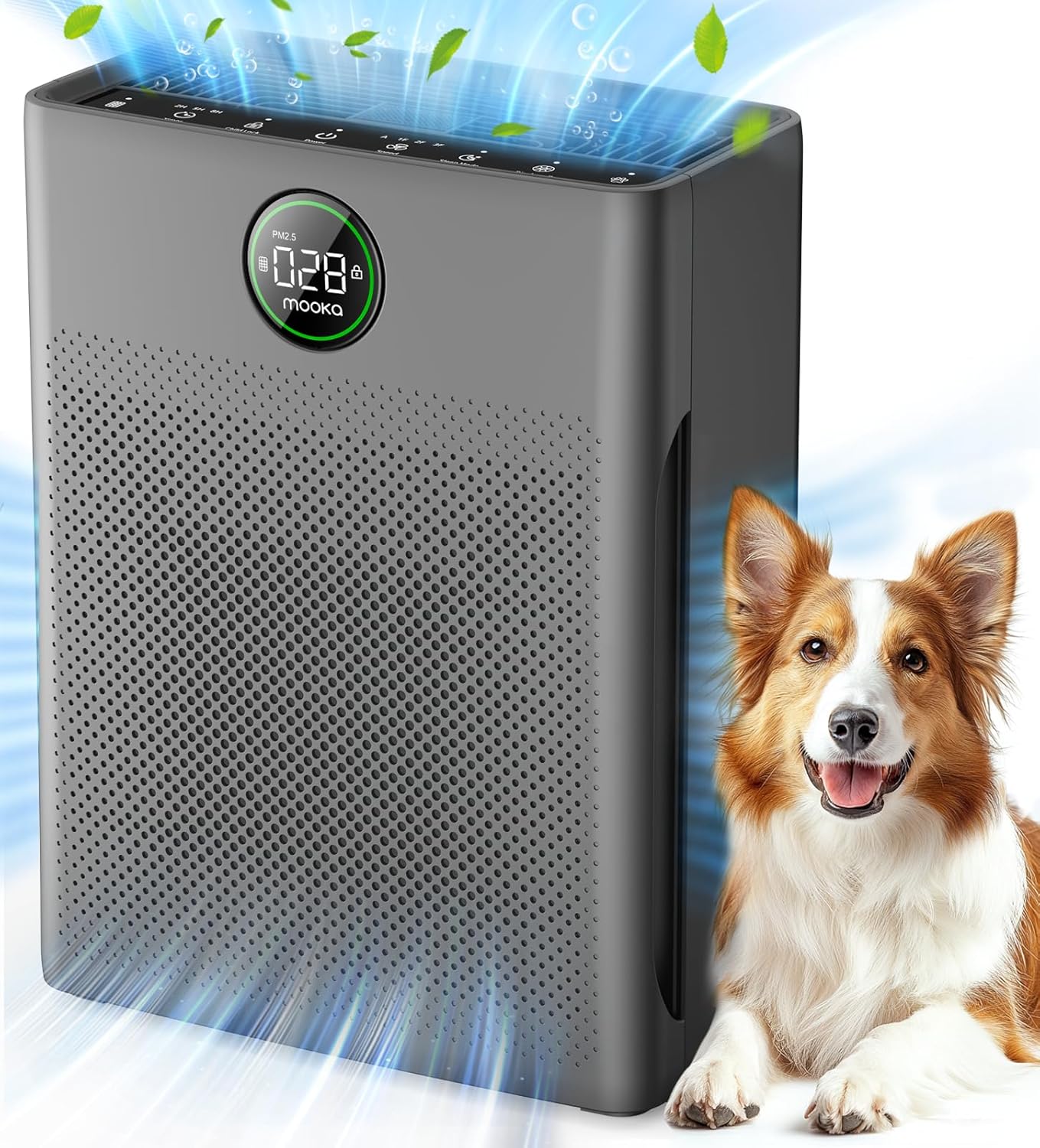 Air Purifiers for Home Large Room up to 2200sq.ft, MOOKA Air purifier for Home Pets with Washable Filter wourant