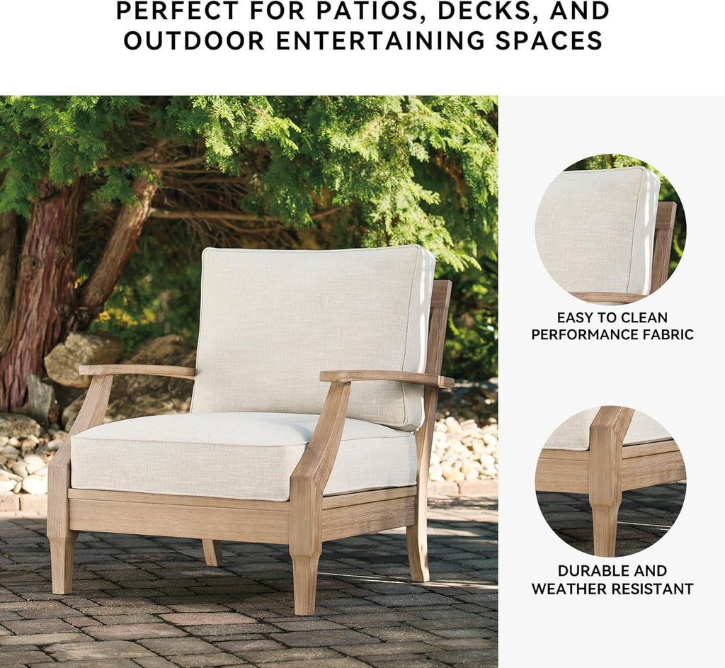 Coastal view outdoor terrace eucalyptus sofa wourant