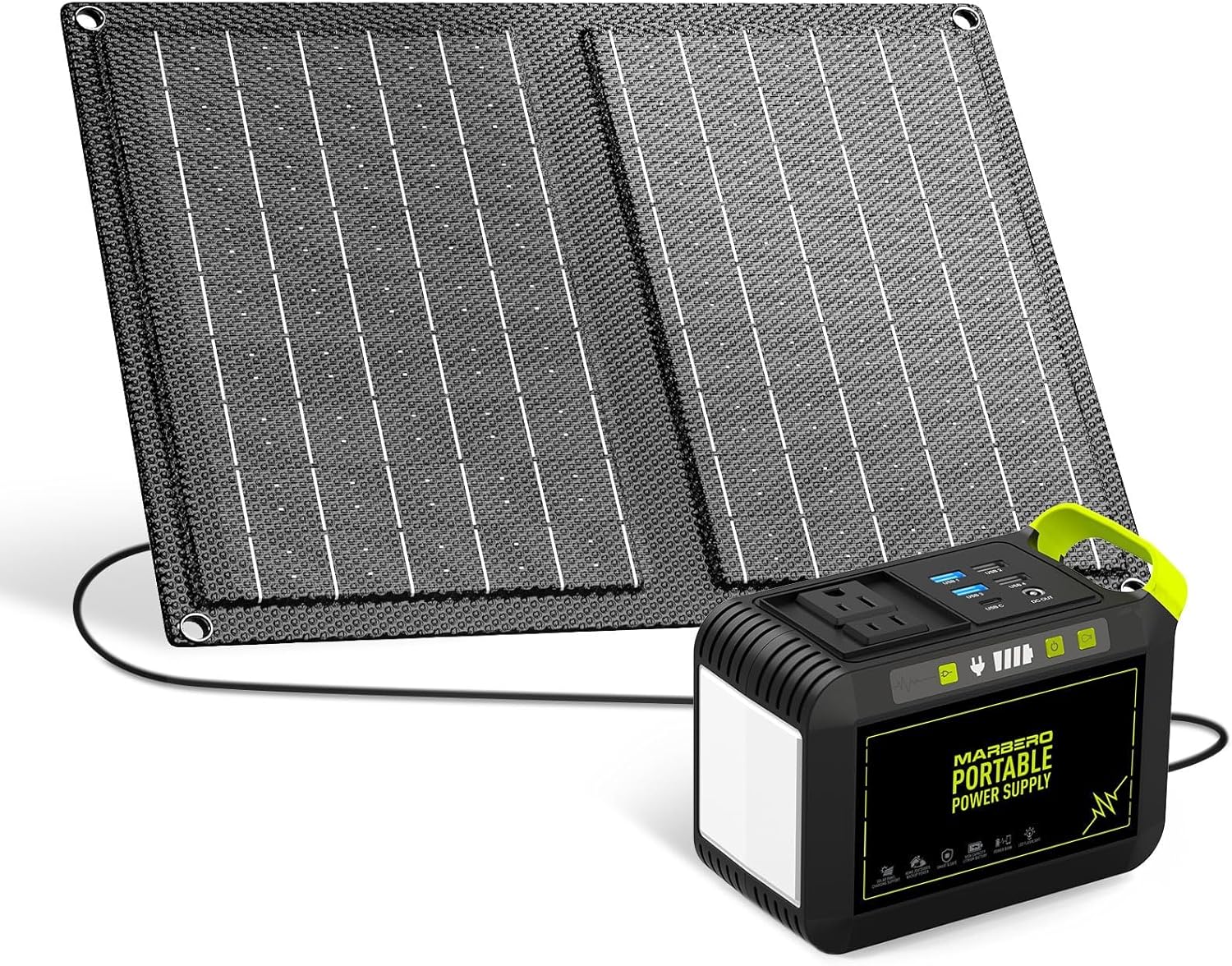 Portable Power Station 88Wh Camping Lithium Battery Solar Generator Fast Charging with AC Outlet 120W Peak Power Bank wourant