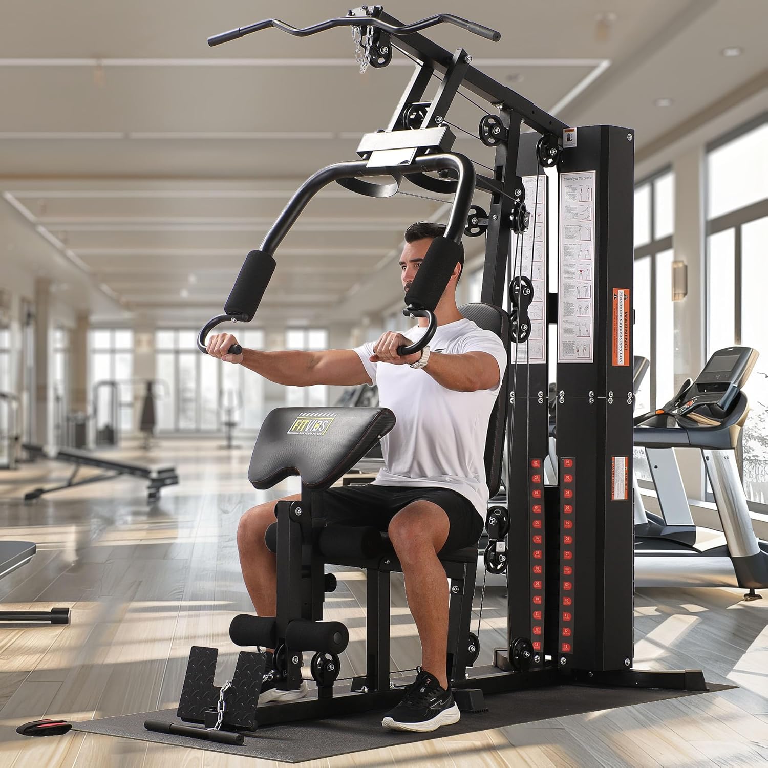 BalanceFrom Multifunctional Steel Frame Home Gym Machine with Floor Mat wourant