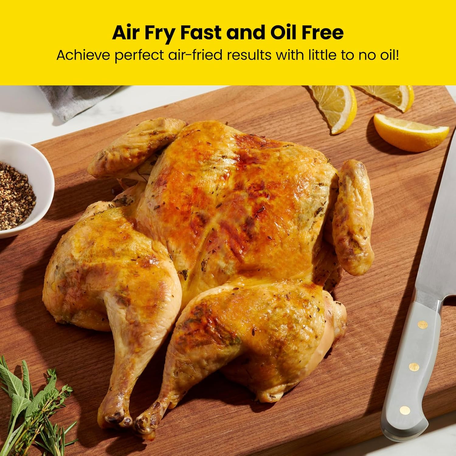 Chefman 6-Quart Double Basket Air Fryer with Easy View Window uses two separate 3-quart nonstick pans. wourant