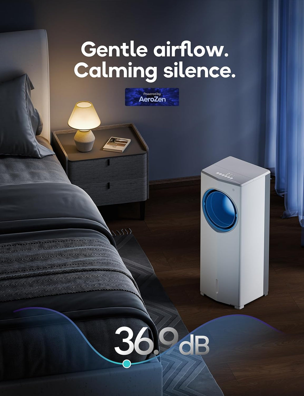Windowless Portable Air Conditioner, 26.3" Small Evaporative Air Cooler for Room No Window, 3-Speed Settings, 4 Modes, 7H Timer, Remote Control, 4 Ice Packs, Quiet AC Unit for Bedroom wourant