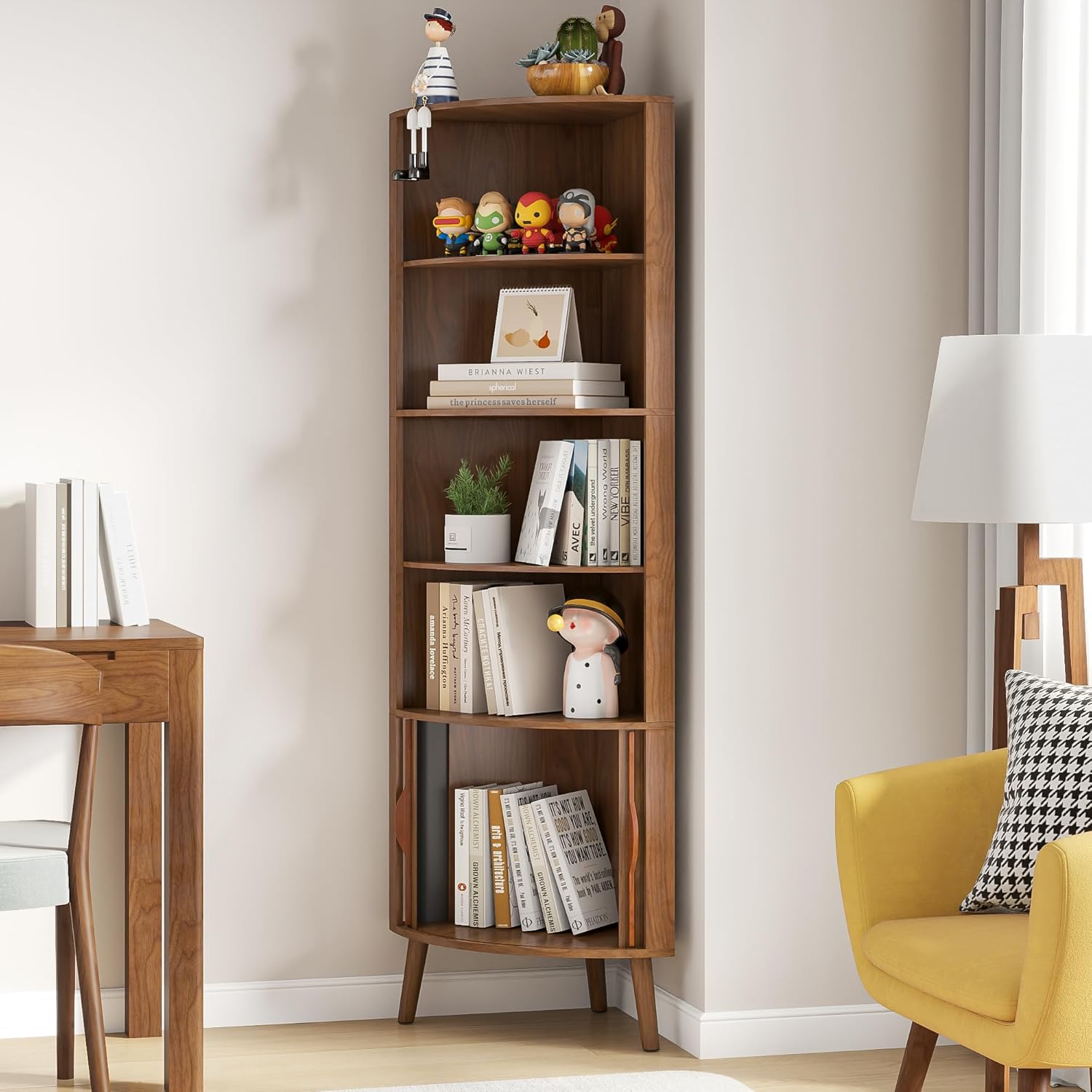 Corner Cabinet, 66.73'' Tall Modern Corner Bathroom Storage Cabinet wourant