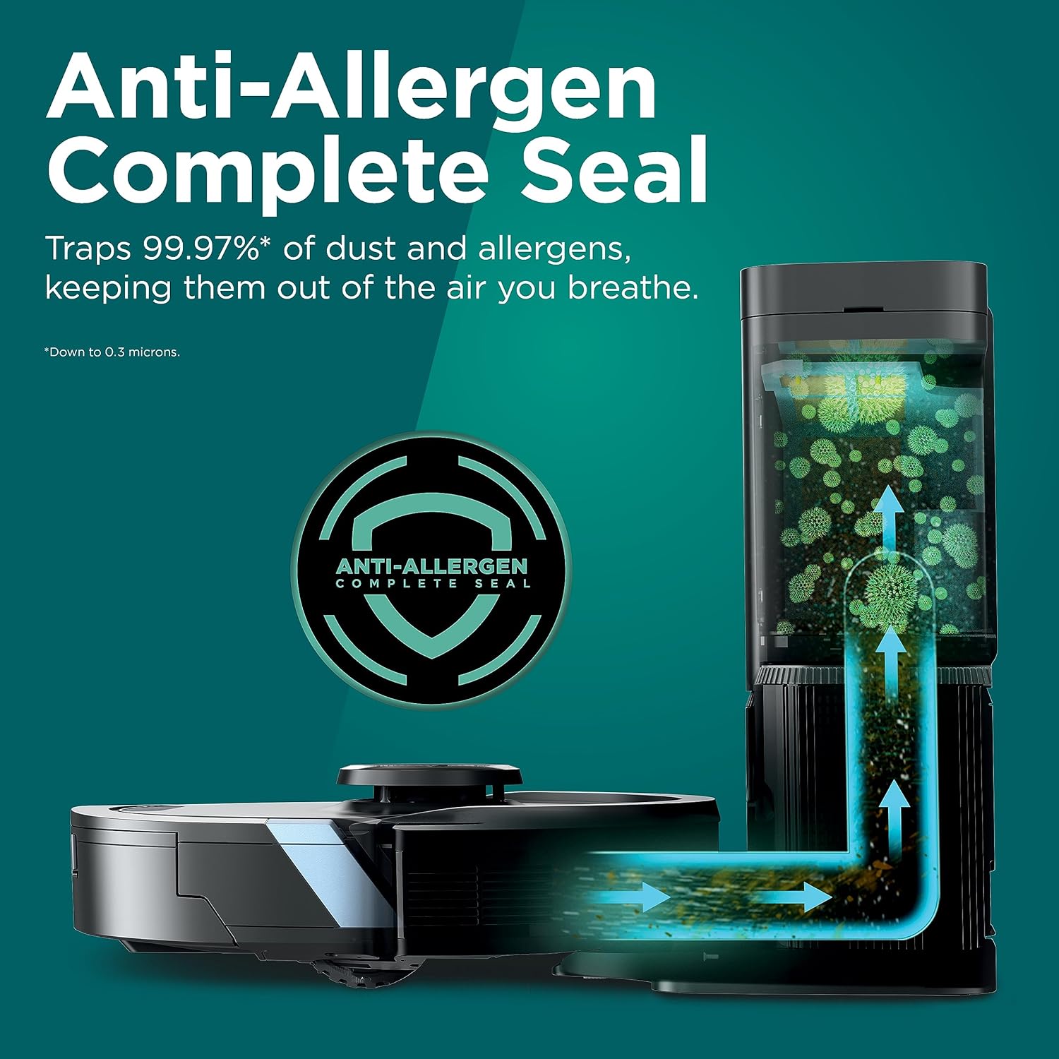 AI Robot Vacuum with XL HEPA Self-Empty Base, Bagless, 60-Day Capacity, LIDAR Navigation, Perfect for Pet Hair, Compatible with Alexa, Wi-Fi Connected, Carpet & Hard Floor, Black wourant