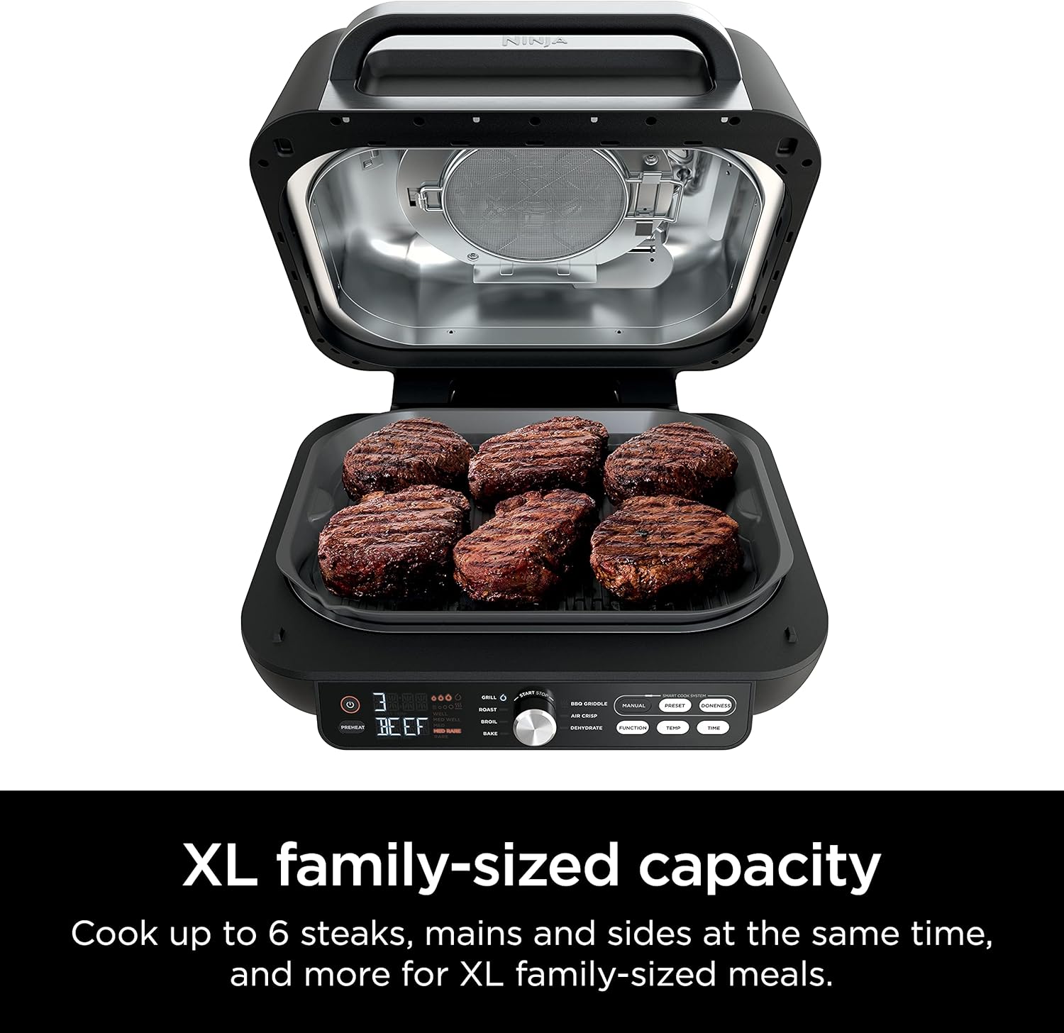 Ninja Foodi Smart XL 6-in-1 Indoor Grill with Air Fry, Bake, Roast, Broil, and Dehydrate, Smart Thermometer wourant