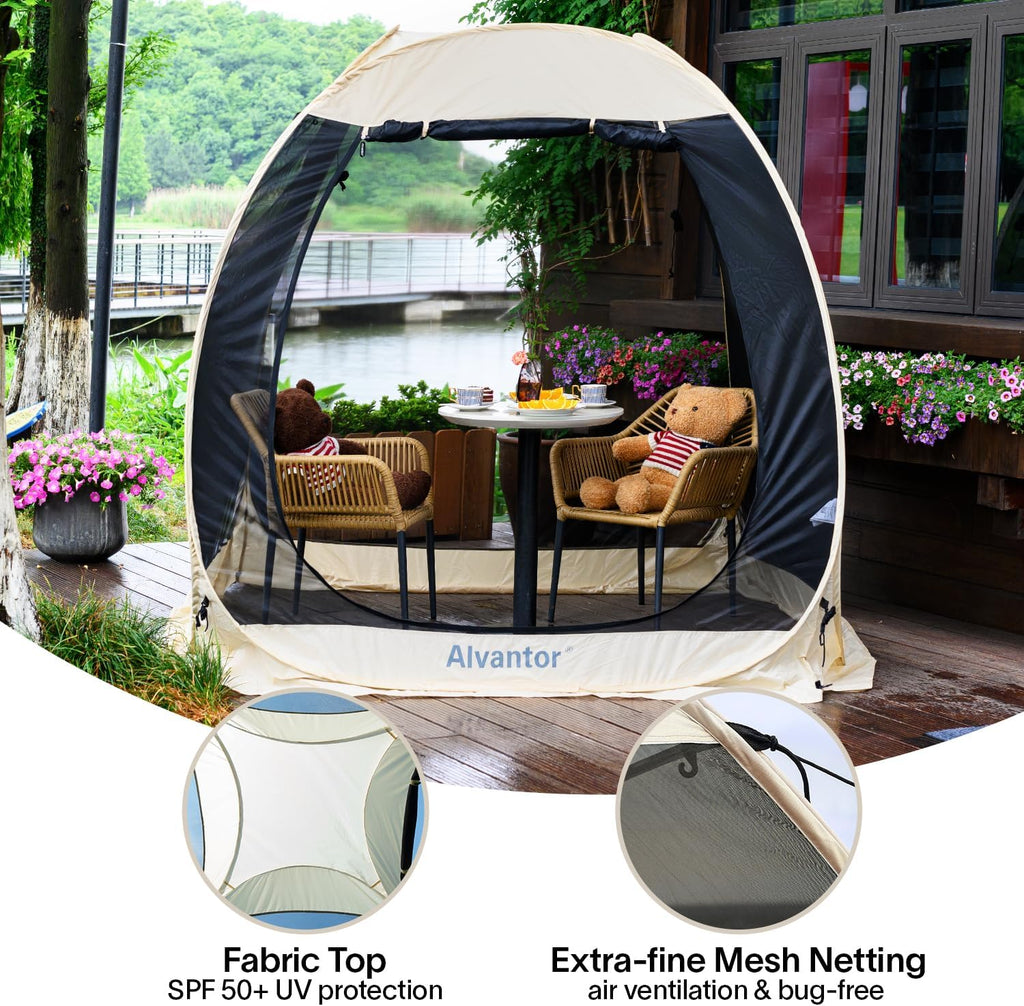 Screen gazebo, sleeps 6-10-15 people Igloo-style canopy tent with mosquito net on the sides Perfect for garden, patio, backyard wourant