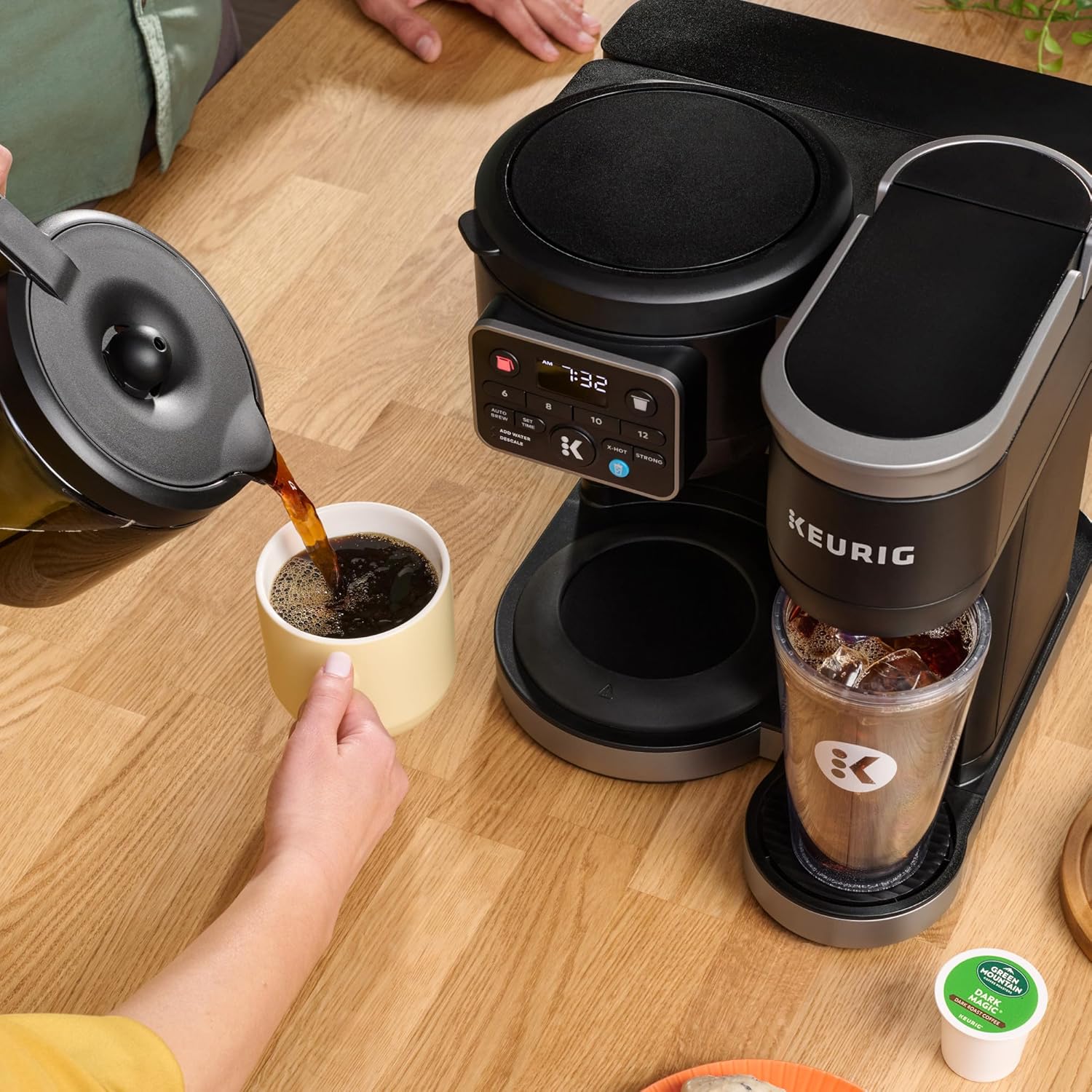 Keurig K-Duo Hot & Iced Single Serve & Carafe Coffee Maker MultiStream Technology 72oz Reservoir wourant
