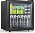 Mini Fridge 130 Can Beverage Refrigerator Cooler, 3.2 Cu.Ft Drink Fridge for Soda Wine Beer, Adjustable Temperature Control for Home Office, Black wourant