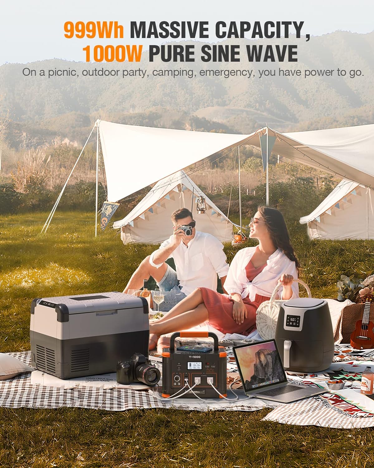Portable Power Station 300W (Peak 600W),230.88Wh Solar Generator with 60W USB-C PD Output, 110V Pure Sine Wave AC Outlet Backup Lithium Battery for Outdoors Camping Travel Home Blackout wourant