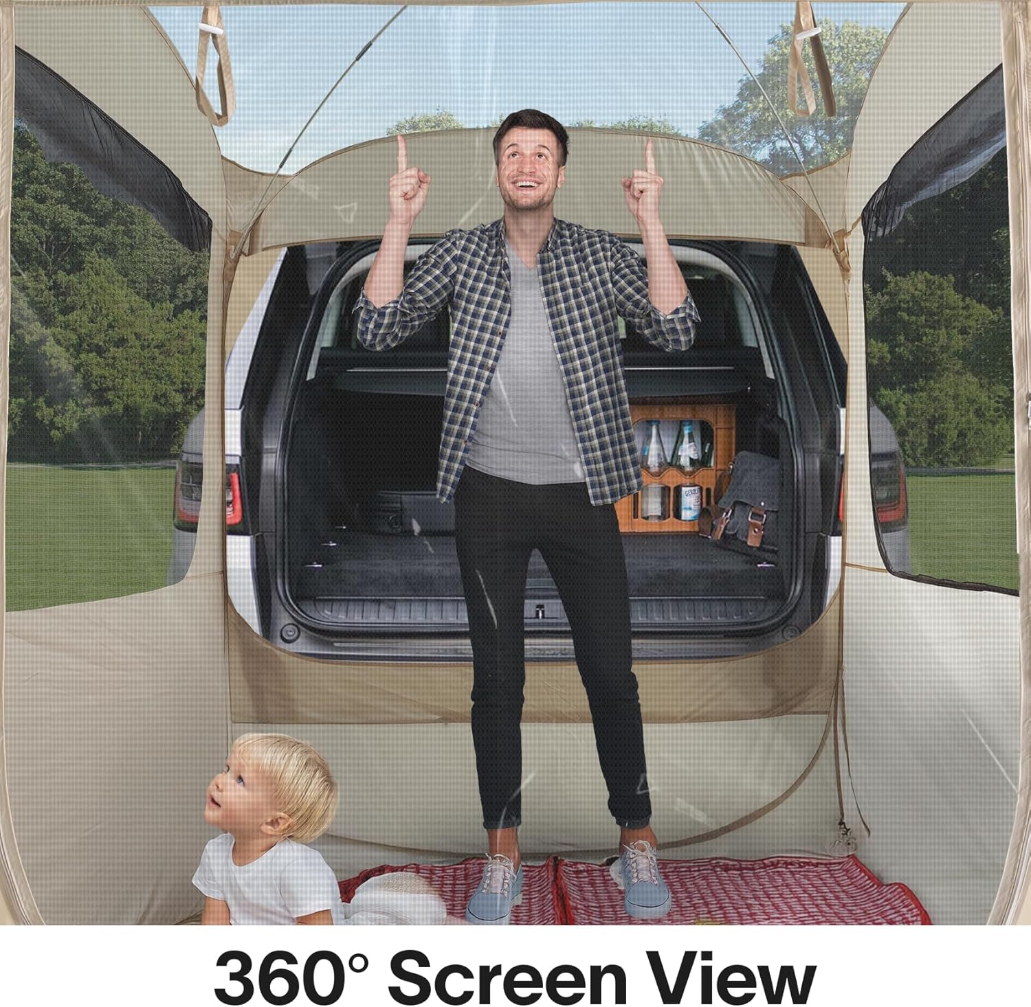 Screen gazebo, sleeps 6-10-15 people Igloo-style canopy tent with mosquito net on the sides Perfect for garden, patio, backyard wourant
