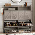 Shoe cabinet with 2 flip-top drawers Narrow shoe storage cabinet wourant