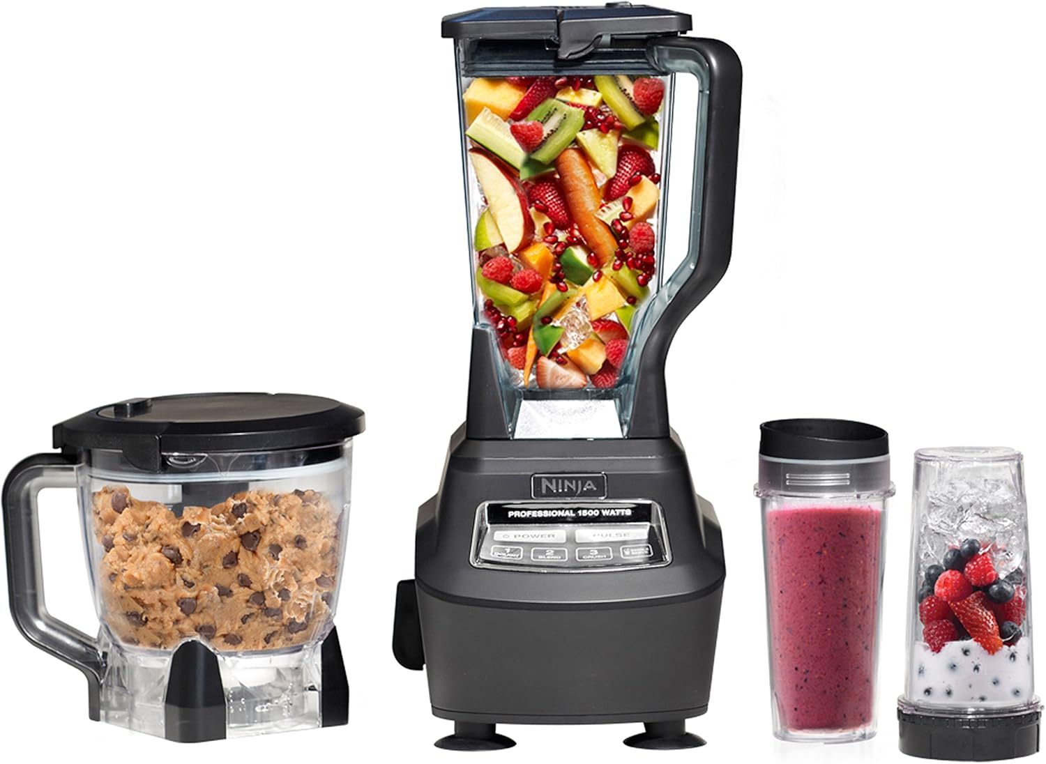 Ninja Mega Kitchen System, 1500-Watt, 72-Ounce Full-Size Blender and 8-Cup Food Processor with (2) 16-Ounce To-Go Cups wourant