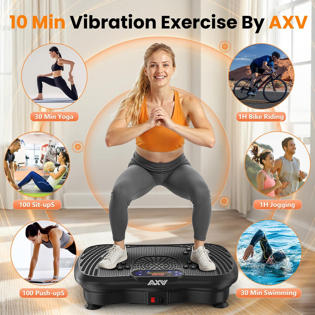 AXV Vibration Plate Fitness Platform Trainer Suitable for men and women to lose weight and burn fat at the gym wourant