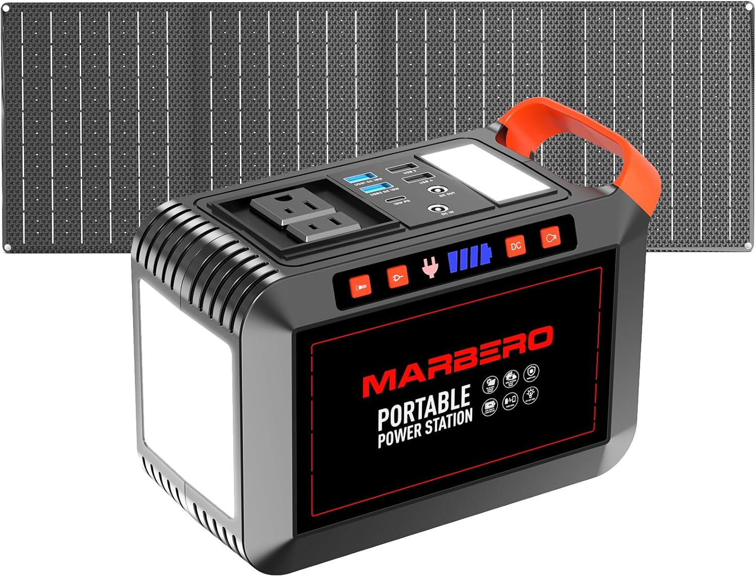 Portable Power Station 88Wh Camping Lithium Battery Solar Generator Fast Charging with AC Outlet 120W Peak Power Bank wourant