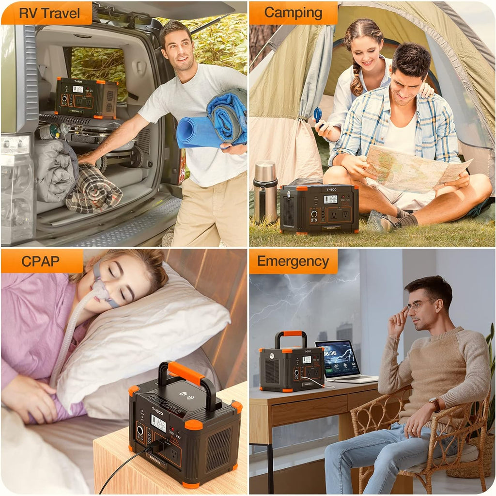 Portable Power Station 300W (Peak 600W),230.88Wh Solar Generator with 60W USB-C PD Output, 110V Pure Sine Wave AC Outlet Backup Lithium Battery for Outdoors Camping Travel Home Blackout wourant