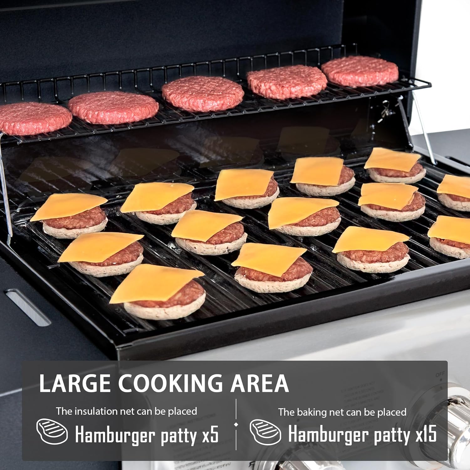 3 Burner BBQ Propane Gas Grill, Stainless Steel 30,000 BTU Patio Garden Barbecue Grill with Two Foldable Shelves wourant