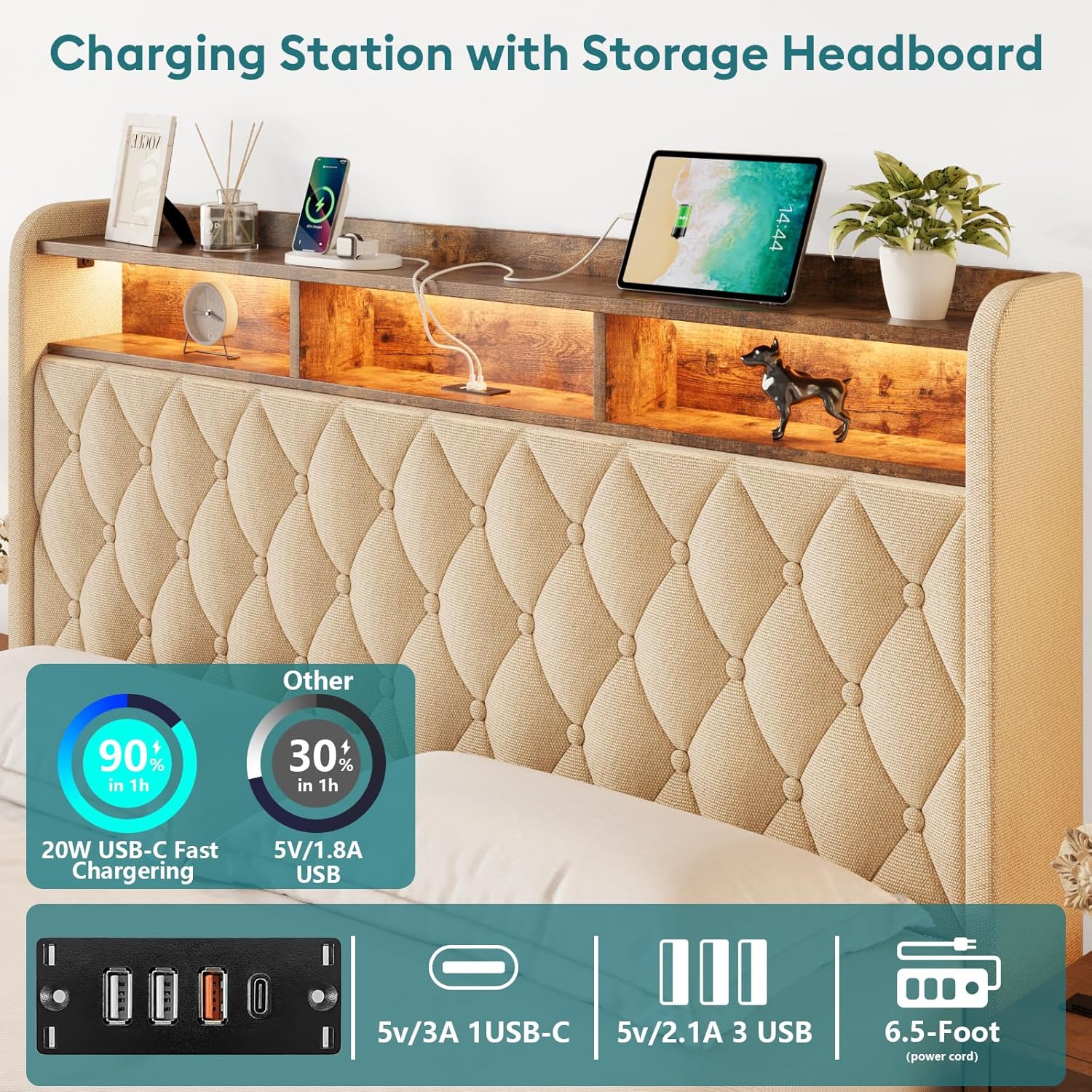 Queen Bed Frame Storage Lift Up Queen Size Bed Frame Headboard Upholstered Platform Bed wourant