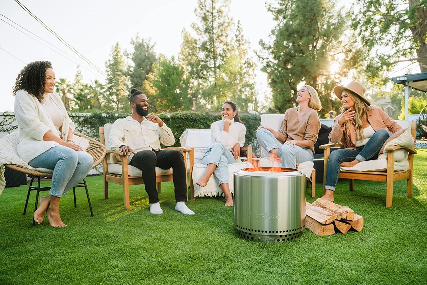Solo Stove Bonfire 2.0 with Stand, 19.5 Inch Smokeless Fire Pit with Removable Ash Pan - Portable Outdoor Fire Pit - Stainless Steel Wood Burning Fireplace, Ideal for 4-6 People, 21.75 lbs wourant
