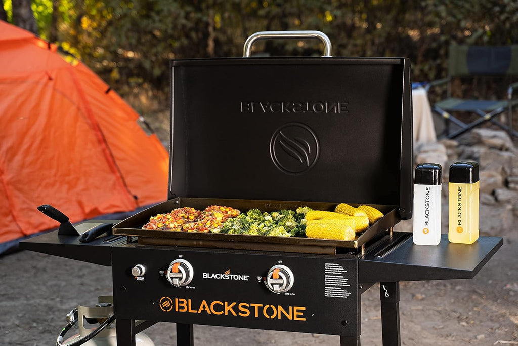 Blackstone 1883 Original 28 Griddle with Integrated Protective Hood Counter Height Side Shelves wourant